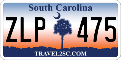 SC license plate ZLP475