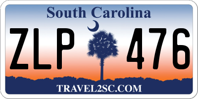 SC license plate ZLP476