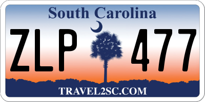 SC license plate ZLP477