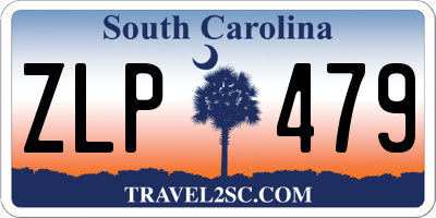 SC license plate ZLP479