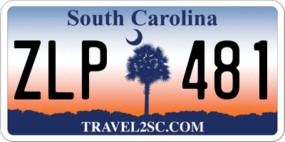 SC license plate ZLP481