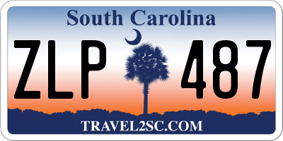 SC license plate ZLP487