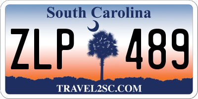 SC license plate ZLP489