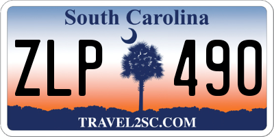 SC license plate ZLP490
