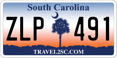 SC license plate ZLP491