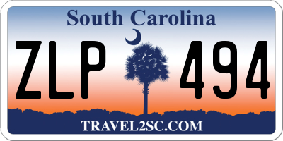 SC license plate ZLP494