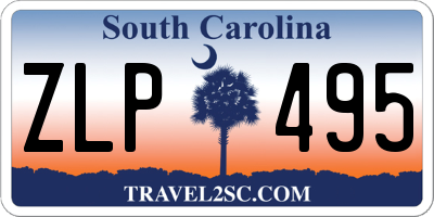 SC license plate ZLP495