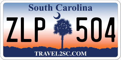 SC license plate ZLP504