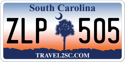 SC license plate ZLP505