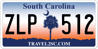 SC license plate ZLP512