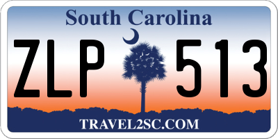 SC license plate ZLP513