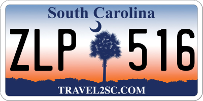 SC license plate ZLP516