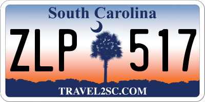 SC license plate ZLP517