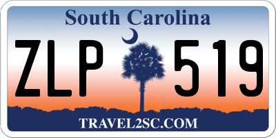 SC license plate ZLP519