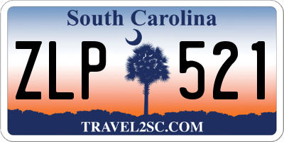 SC license plate ZLP521