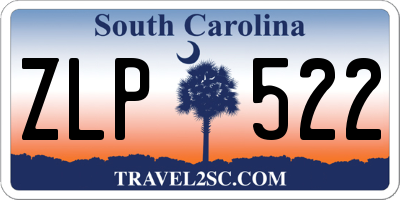 SC license plate ZLP522