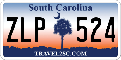 SC license plate ZLP524