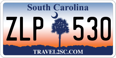 SC license plate ZLP530