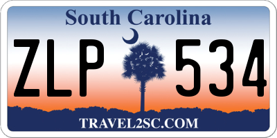 SC license plate ZLP534
