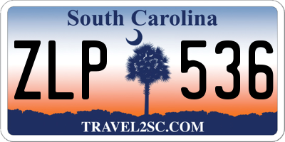 SC license plate ZLP536