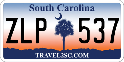 SC license plate ZLP537