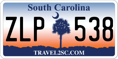 SC license plate ZLP538