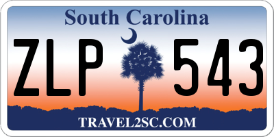 SC license plate ZLP543