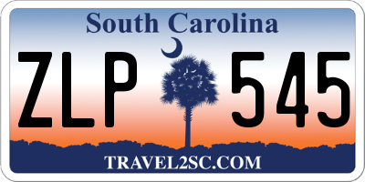 SC license plate ZLP545