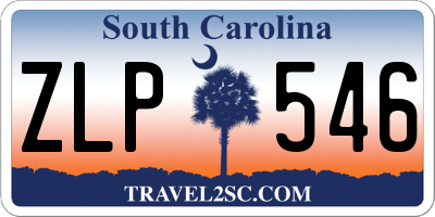 SC license plate ZLP546