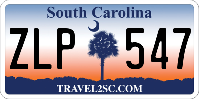 SC license plate ZLP547