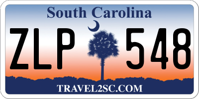 SC license plate ZLP548