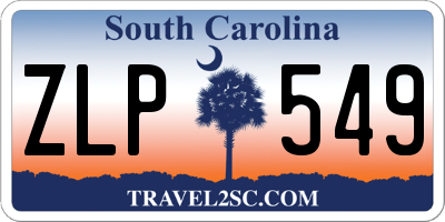 SC license plate ZLP549
