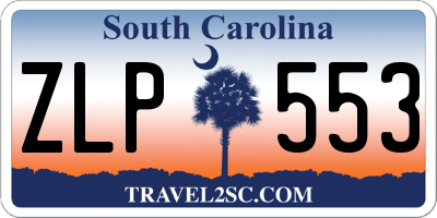 SC license plate ZLP553