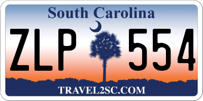 SC license plate ZLP554