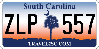 SC license plate ZLP557