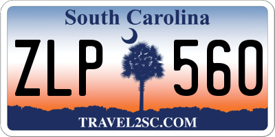 SC license plate ZLP560