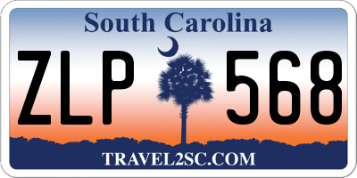 SC license plate ZLP568
