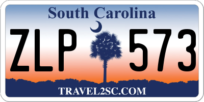SC license plate ZLP573