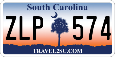 SC license plate ZLP574
