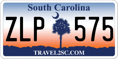 SC license plate ZLP575
