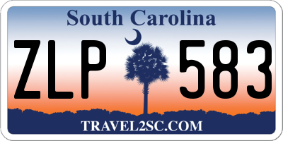 SC license plate ZLP583