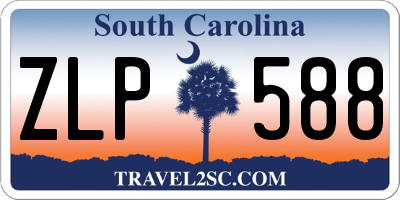 SC license plate ZLP588