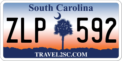 SC license plate ZLP592