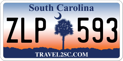 SC license plate ZLP593