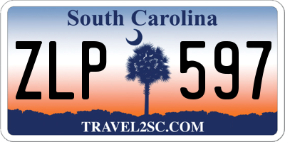 SC license plate ZLP597