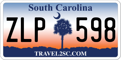 SC license plate ZLP598