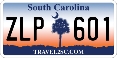 SC license plate ZLP601
