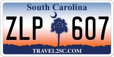 SC license plate ZLP607