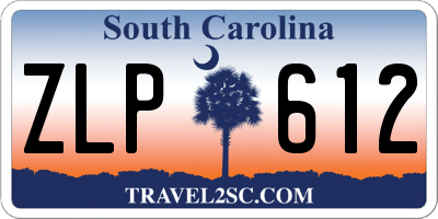 SC license plate ZLP612