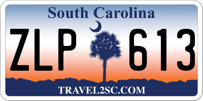 SC license plate ZLP613
